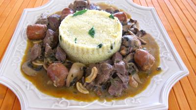 Autruche et agneau en civet