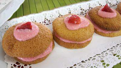 Whoopie pies aux fraises