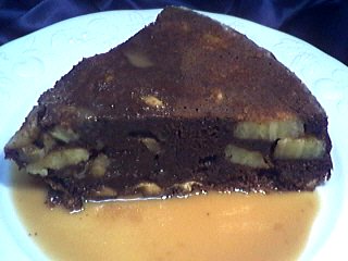 Gâteau au chocolat et aux bananes