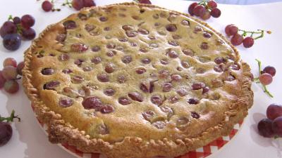 Clafoutis aux raisins et à la brousse