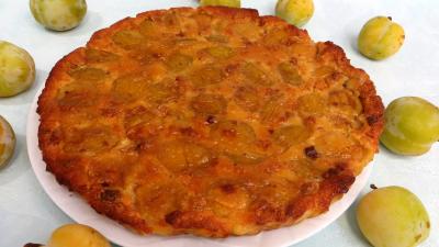 Clafoutis aux prunes jaunes