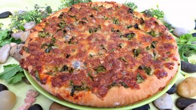 Pizza aux broutes