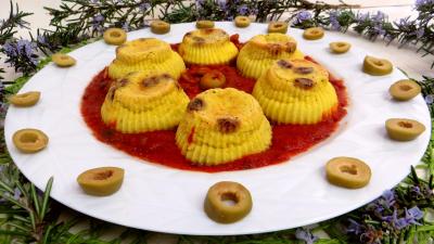 Flans au cheddar