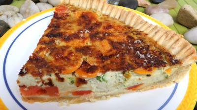 Tarte aux carottes et tomates