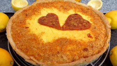 Tarte au citron à la nougatine