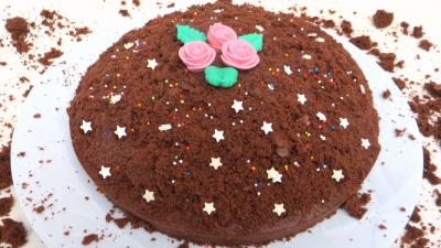 Gâteau choco-bananes "taupinière"