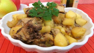 Fricassée de canard aux pommes