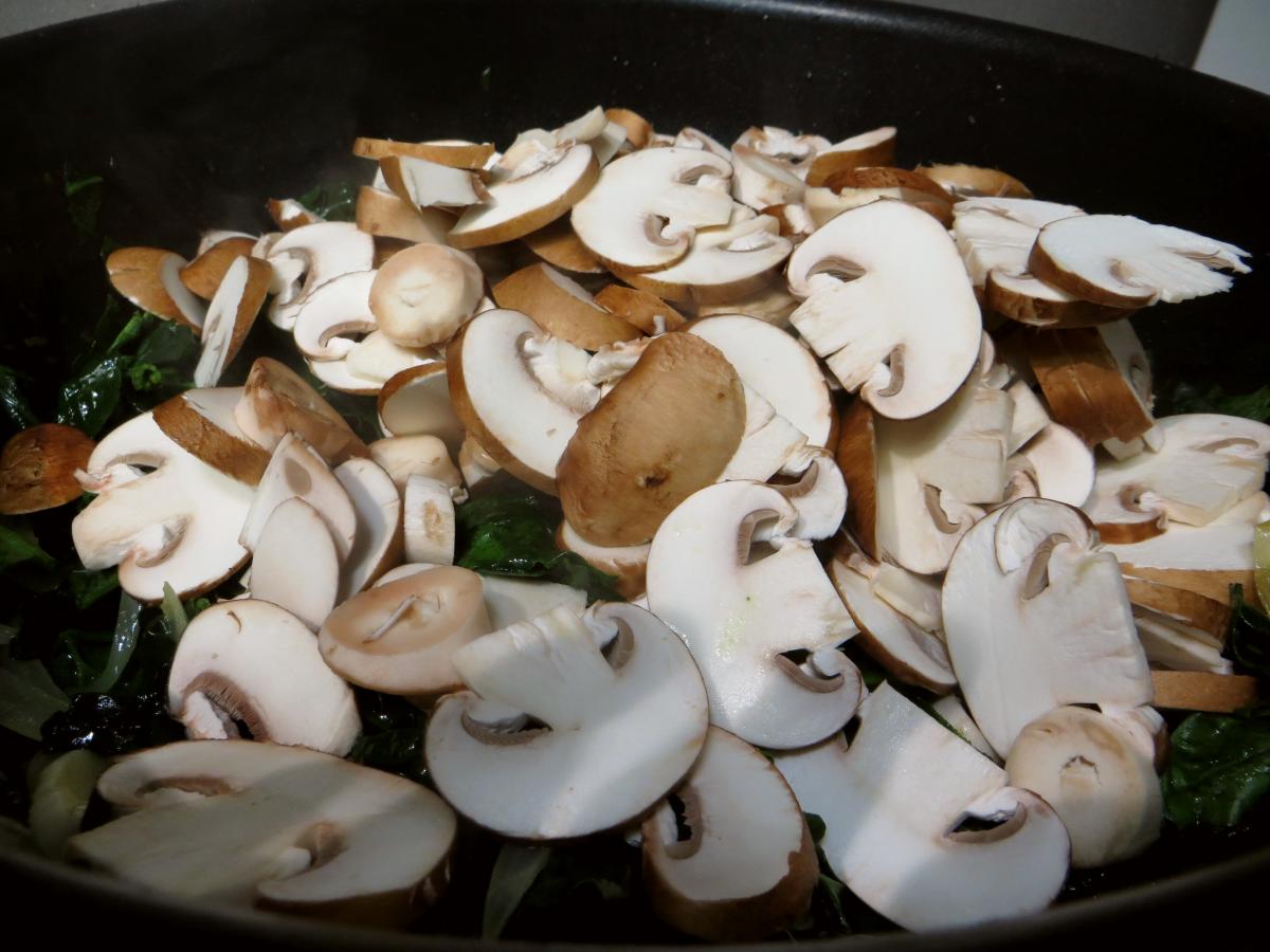 Cuisson des champignons et réutilisation du jus de cuisson
