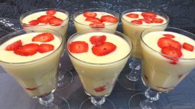 Crème bavaroise aux fraises