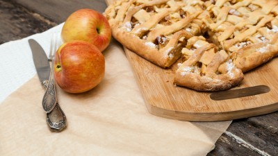 Tarte aux pommes grillagée