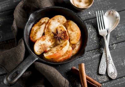 Confit de pommes à la vanille