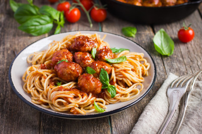 Spaghettis aux boulettes de viande