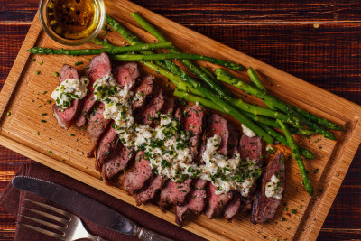 Rôti de boeuf au bleu