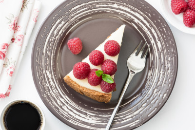 Tarte aux framboises sans cuisson