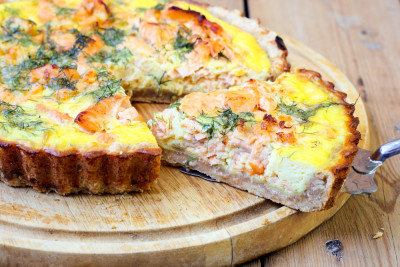 Quiche aux deux saumons