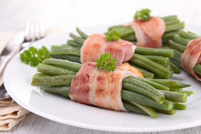 Fagots de haricots verts au bacon