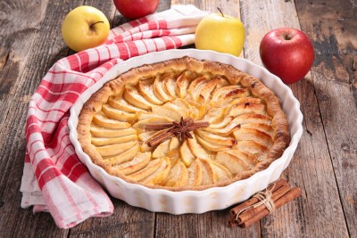 Tarte aux pommes à la confiture d'abricots