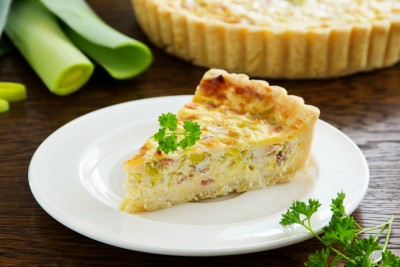 Quiche au bacon et au poireau