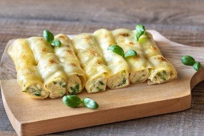Cannellonis aux épinards et au chèvre