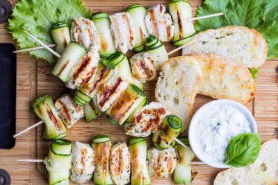 Brochettes de porc au curry