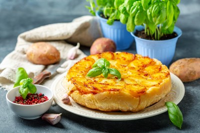 Tarte aux pommes de terre et oignons