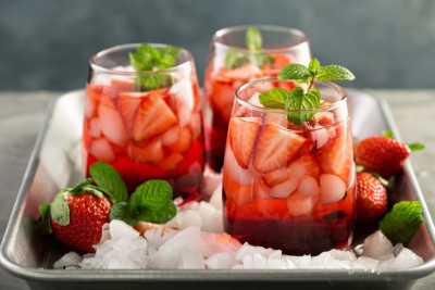 Fraises au vin rouge