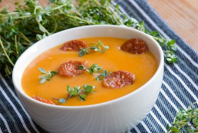 Crème de butternut au chorizo
