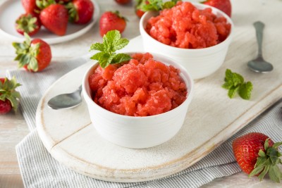 Granité aux fraises