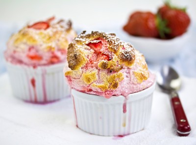 Soufflé facile aux fraises