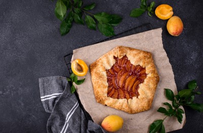 Tarte rustique abricots thym