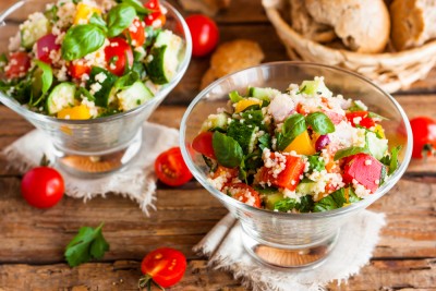 Verrines quinoa, tomates et guacamole