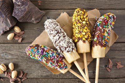 Sucette banane-chocolat