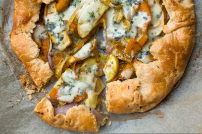 Pizza au butternut et au bleu