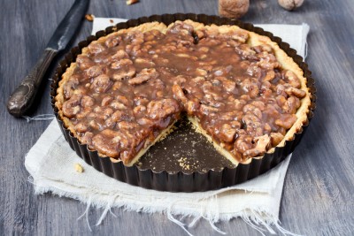 Tarte aux noix et au caramel