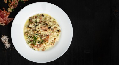 Risotto champignons-pancetta