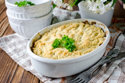 Crumble aux carottes et parmesan