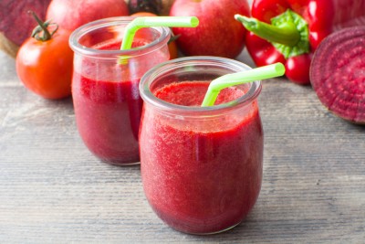 Smoothie poivron rouge, tomates et betterave