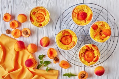 Clafoutis abricots, miel et thym