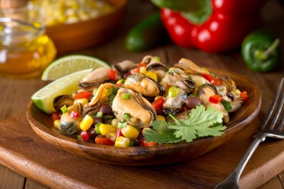 Salade de haricots aux moules