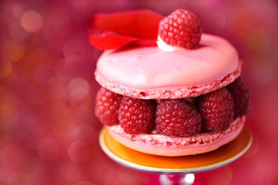 Macarons aux framboises