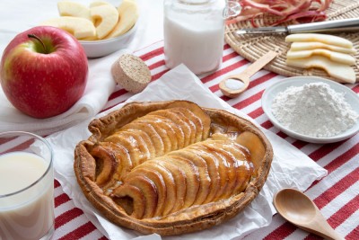 Tarte fine pommes-vanille