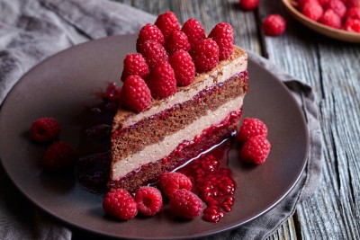 Entremet chocolat framboise
