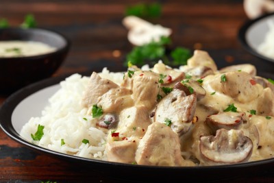 Riz poulet champignons