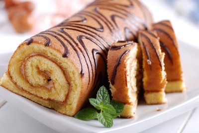 Gâteau roulé à la crème de marrons