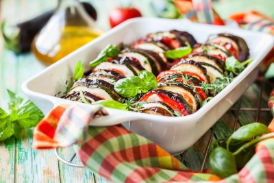 Tian de courgettes et tomates