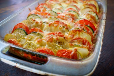 Tian de légumes à la mozzarella