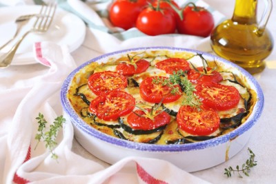 Gratin courgette tomate