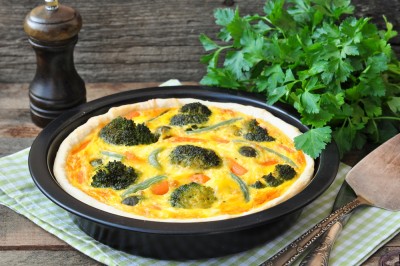Quiche aux carottes et brocolis