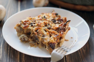 Quiche sans pâte aux champignons