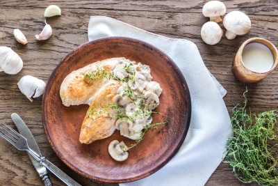 Suprême de volaille sauce forestière
